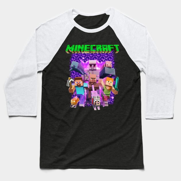 Love Minecraft Baseball T-Shirt by coli